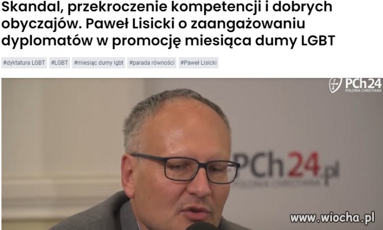 Udział w paradzie równości to skandal