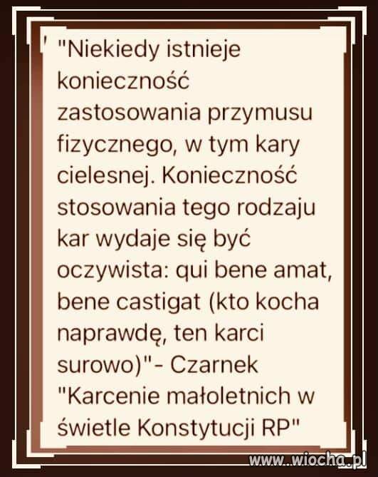 Karcenie małoletnich w świetle Konstytucji RP