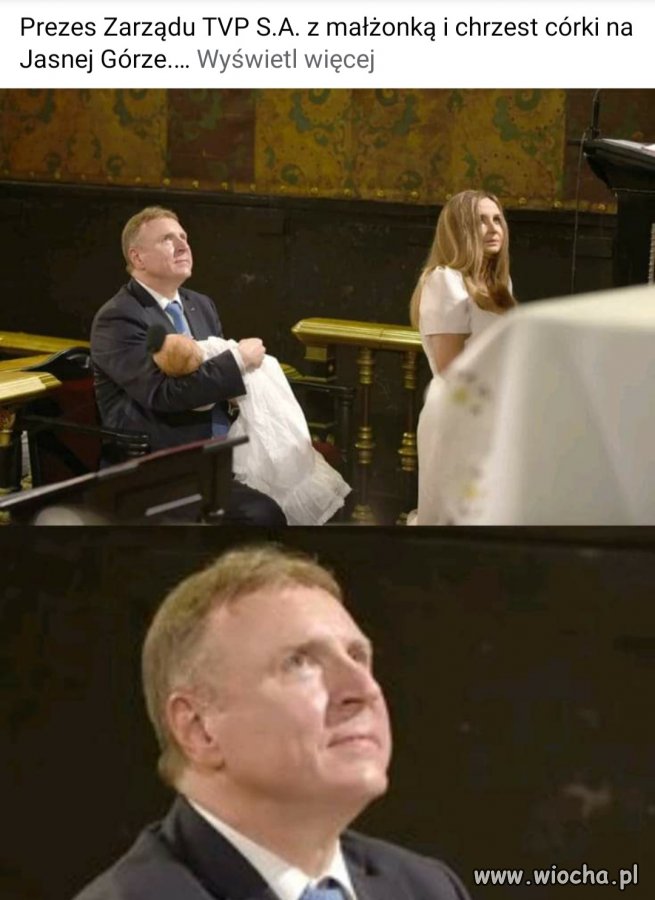 Klęczy pod figurą, diabła ma za skórą