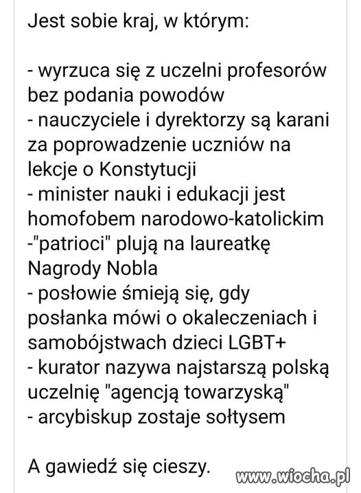 Taką to Polskę stworzył nam nasz cysorz