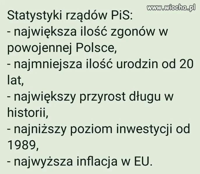 Statystyki rządów PiS
