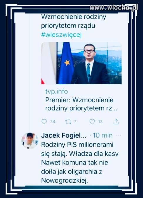 Zapomniał dodać, że chodzi mu o rodziny pisowców 