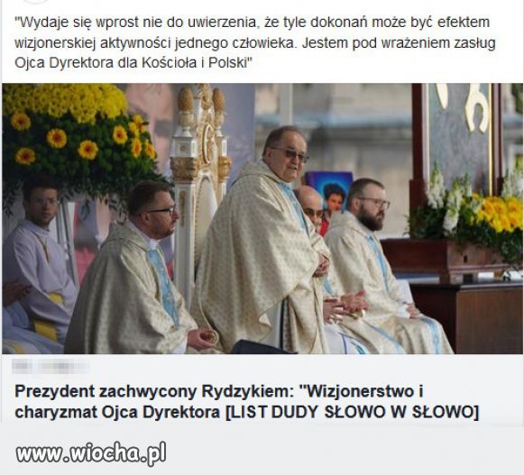 Prezydent zachwycony Rydzykiem!
