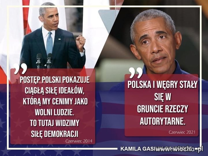 Obama o Polsce w 2014 r. i po 6 latach rządów PiS