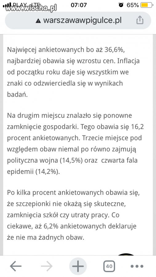 Obawy Polaków 