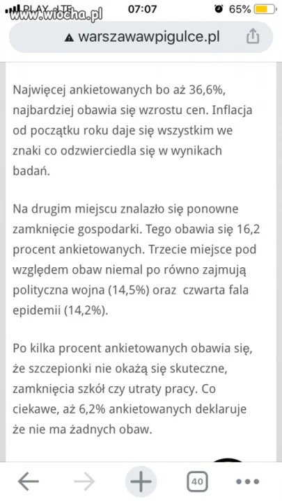 Obawy Polaków 