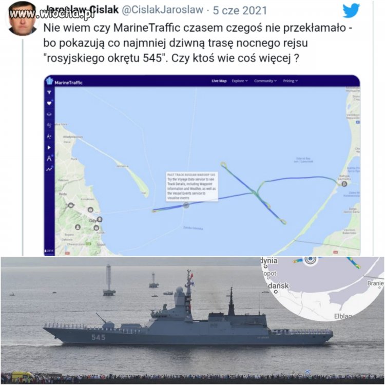 Tymczasem w nocy ruski raider odwiedza Hel