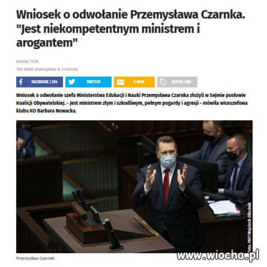 Kto wybrał tego oszołoma na ministra oświaty?