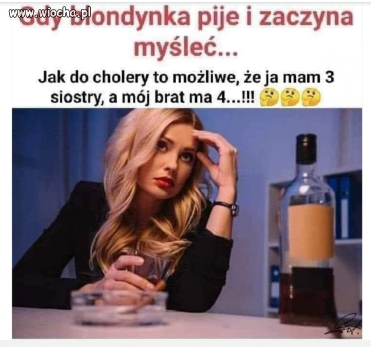 Blondynka i myślenie