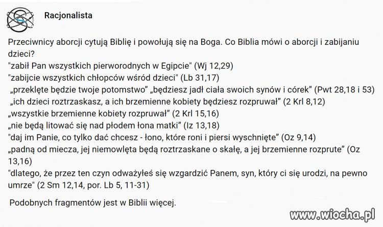 Bóg jest najbardziej aktywnym aborcjonistą