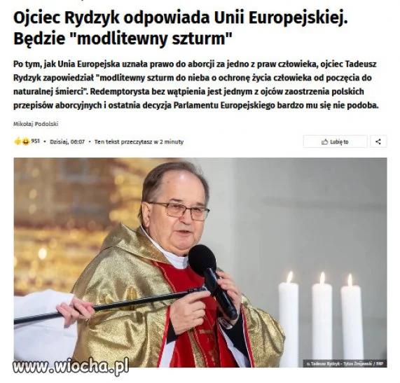 Dlaczego Rydzyk nie rzuci klątwy na Unie Europejską?