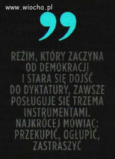 Takie metody mozna zobaczyc w rzadach PiSu!