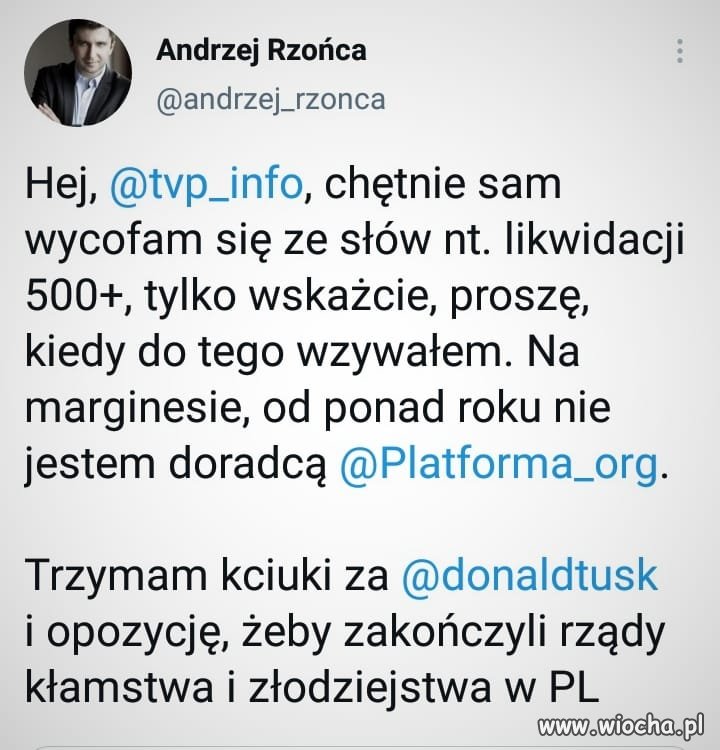 Pseudo dziennikarz sugerował Tuskowi, że ...