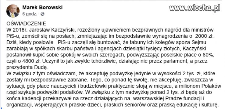 Oświadczenie!