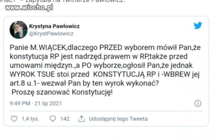 Nasza Kochana panna Krysia konstytucjonalistka...