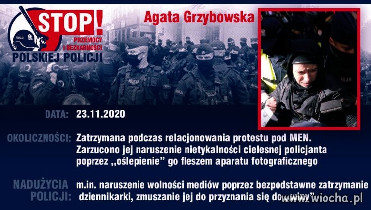 Reporterka relacjonowała protest pod  MEN