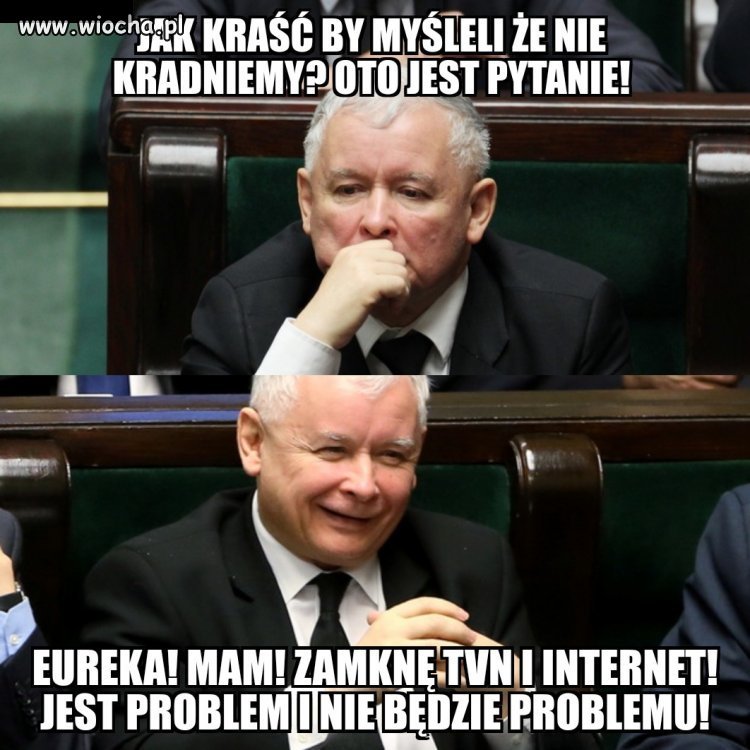 Kaczyński tłucze termometr