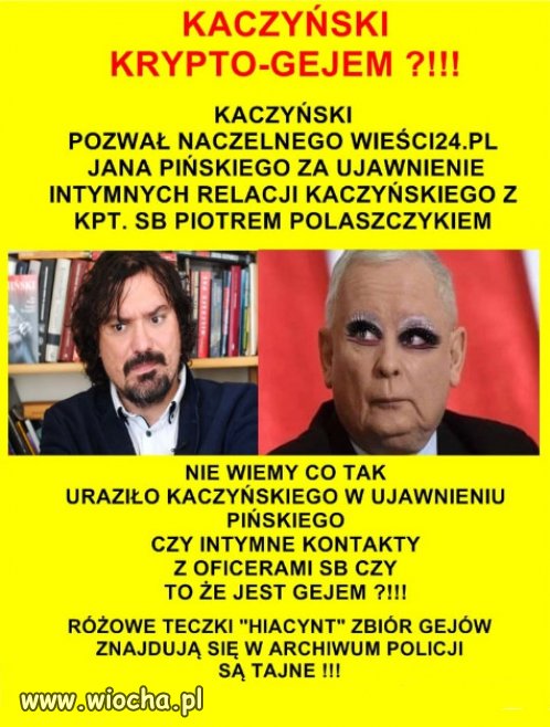 Kaczynski nie chce wyjsc z szafy...