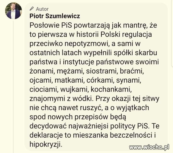Walka PiS z nepotyzmem 