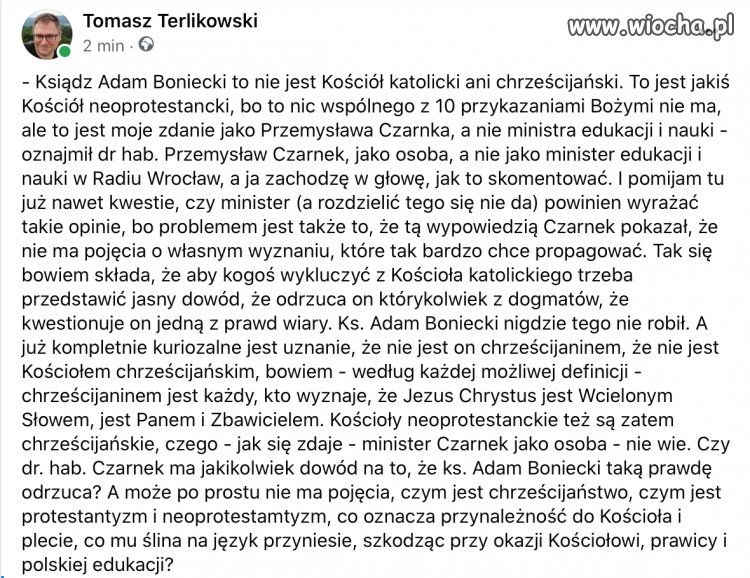 Krótka lekcja teologii i religioznawstwa 