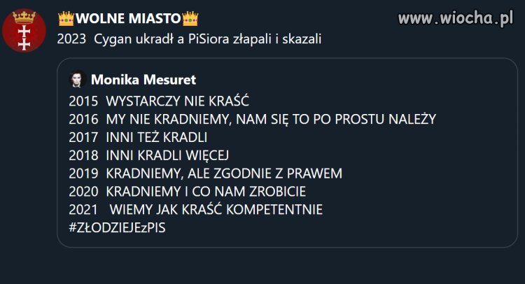 Cygan ukradnie, a pisiora skażą???