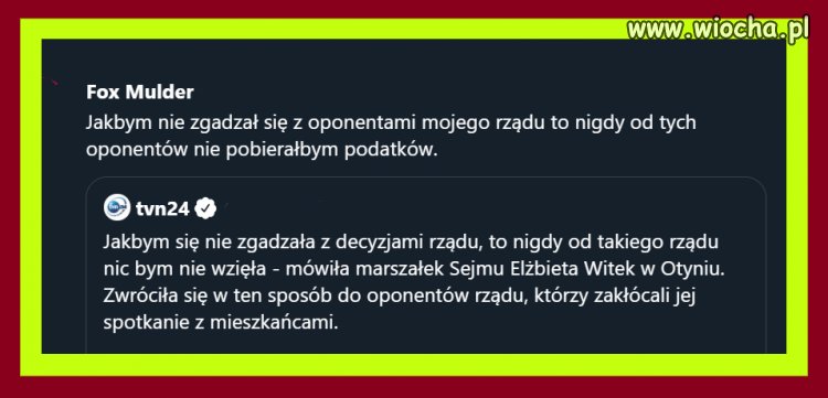 Podoba mi się jej tok  rozumowania, ale...   