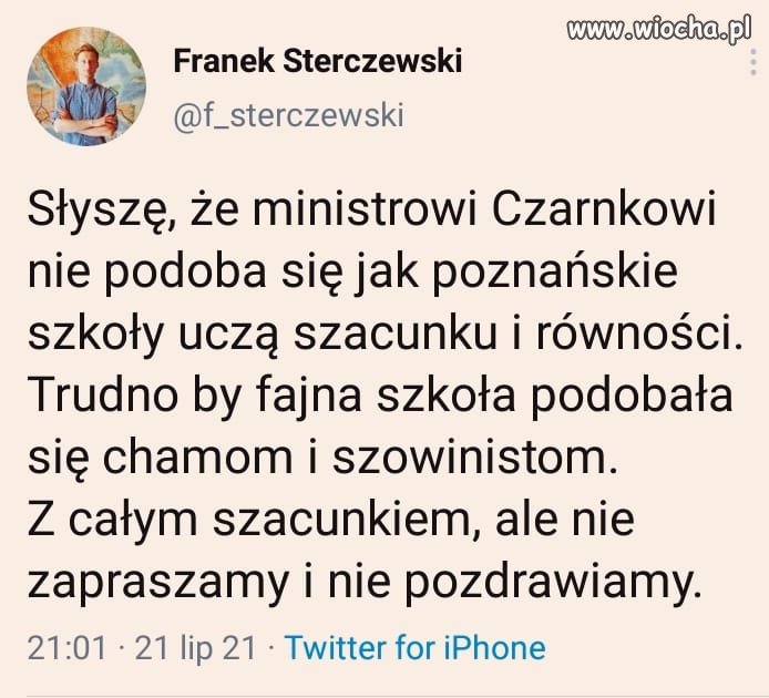 Szkoły mają uczyć PiS-owskiego chamstwa 