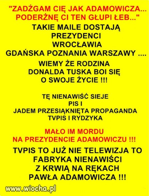 PiS  sieje nienawisc w spoleczenstwie!