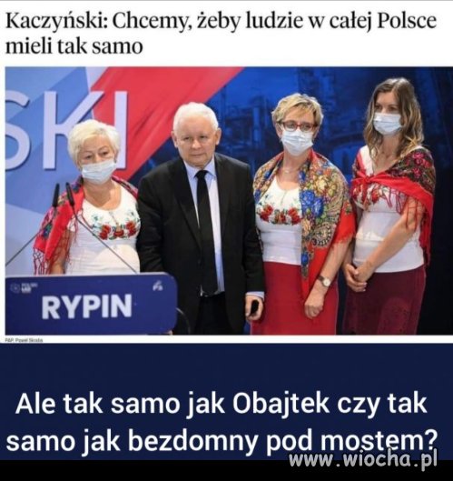 Wszystkim po równo. Sobie wszystko, tobie g...