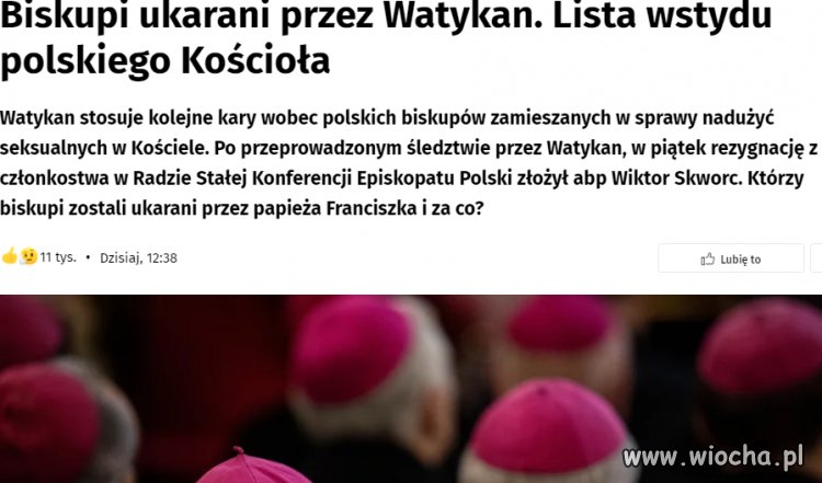 Watykan już ich nawet ukarał