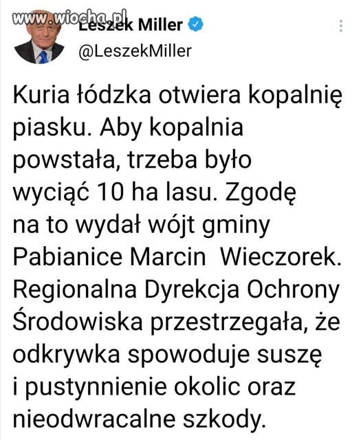 Co tam zieleń tylko kasa się dla nich liczy