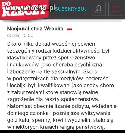 Nacjonalista z Wrocka smakował 