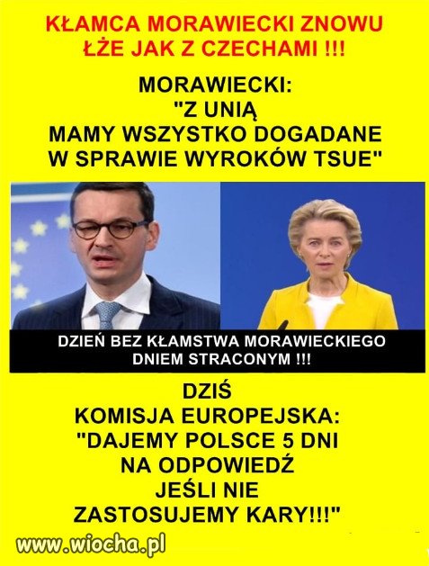 Jak kłamać, to jak Morawiecki - nowe przysłowie...