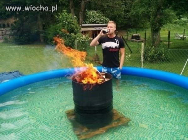 Podgrzewany basen na Podlasiu.