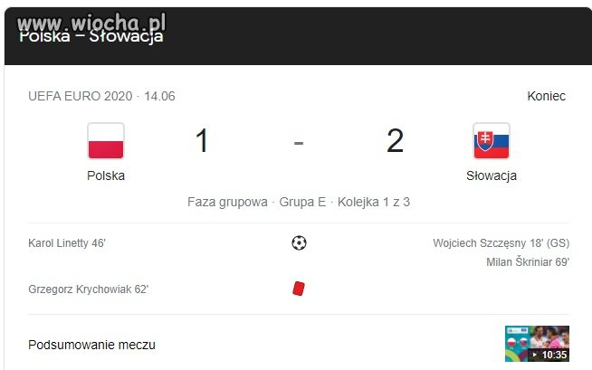 Będzie reasumpcja meczu Polska Słowacja