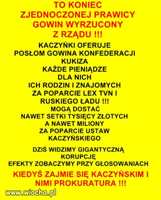 Tak wyglada korupcja wladzy, Kaczynskiego...