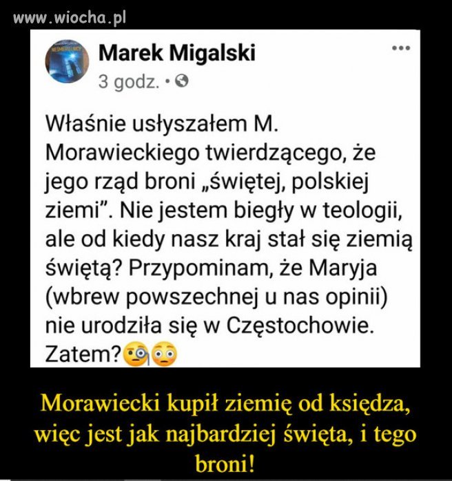 Święta polska ziemia Morawieckiego...na zone.