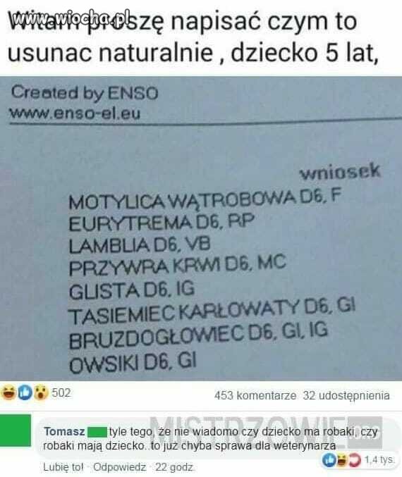 Ciekawe czym go karmila? Jajami pasożytów?
