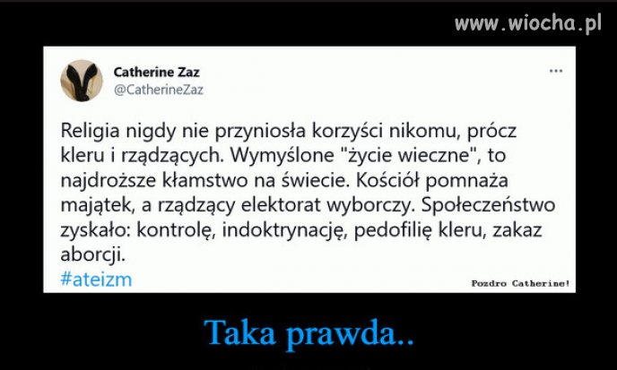 W Europie wiekszosc zyje dostatnio bez religii...