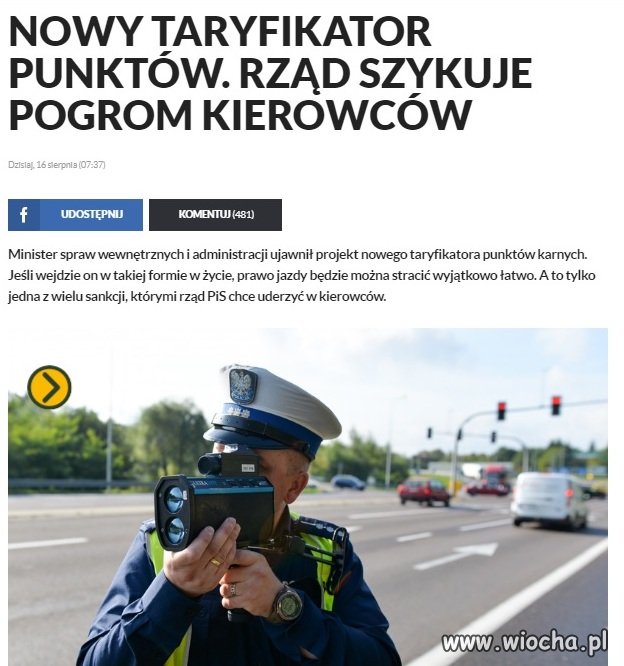 Kierowcy dziękują...
