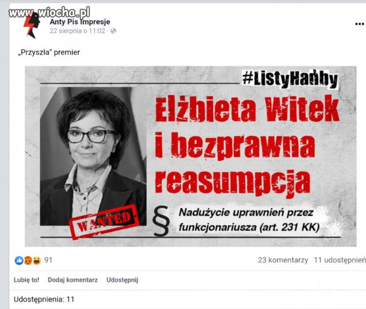Ciekawe czy za to beknie