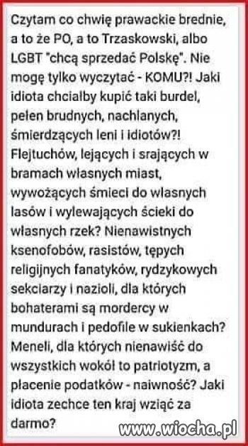 To nie byłby dobry interes