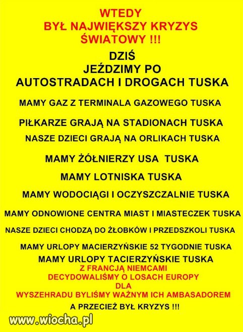 DZIŚ JEŹDZIMY PO AUTOSTRADACH I DROGACH TUSKA