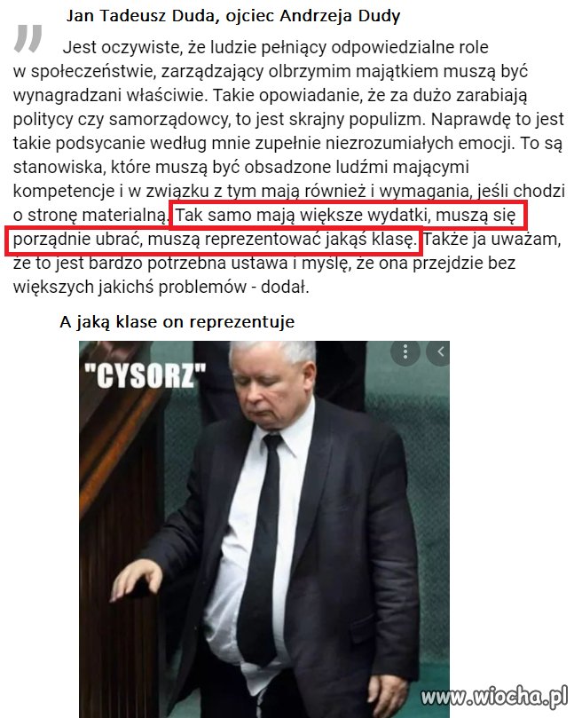 Starszy duduś o podwyżkach