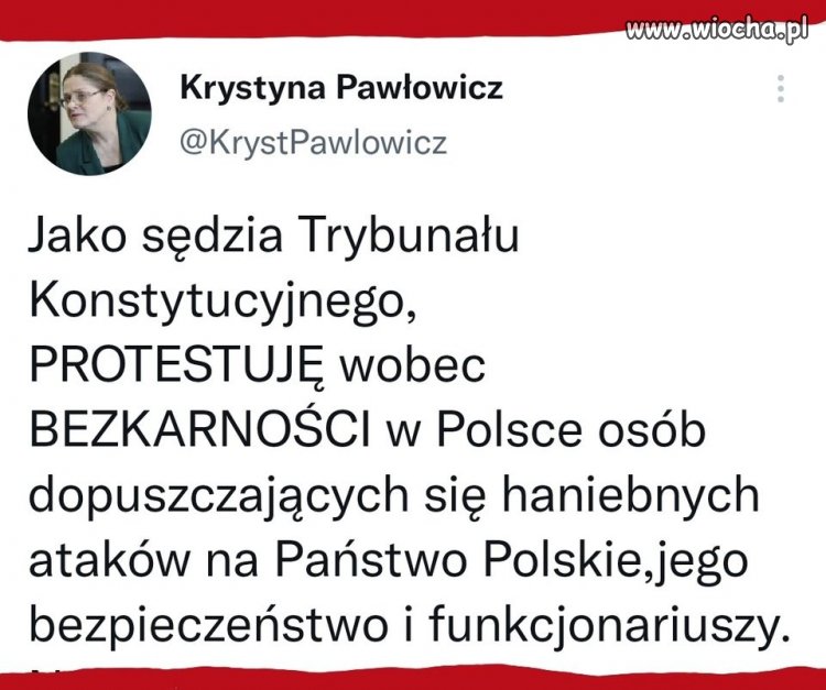 Krycha protestuje. Słusznie. 