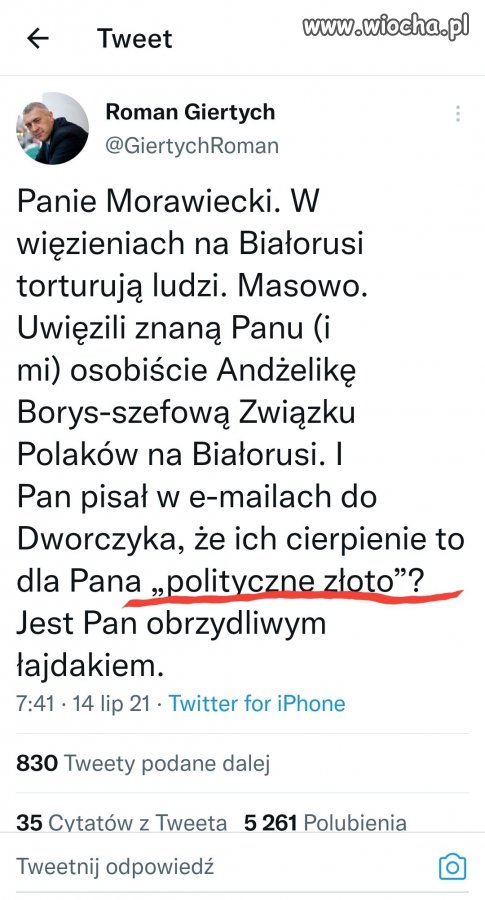 Panie  Morawiecki , czy teraz  dla rządu