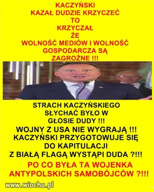 Niebawem senilny Kaczynski z biala flaga...