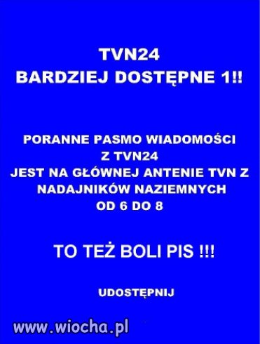 Nareszcie bez propagandy PiSu za miliardy...
