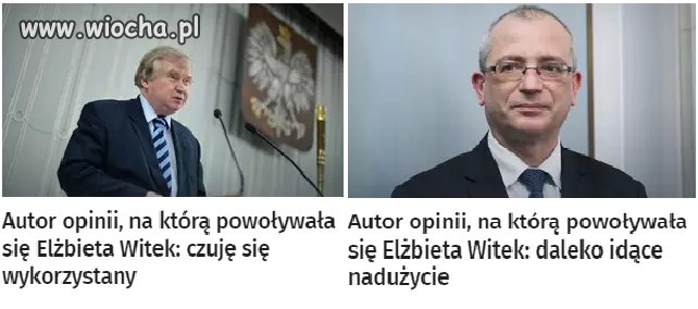 To na nich powołała się witek
