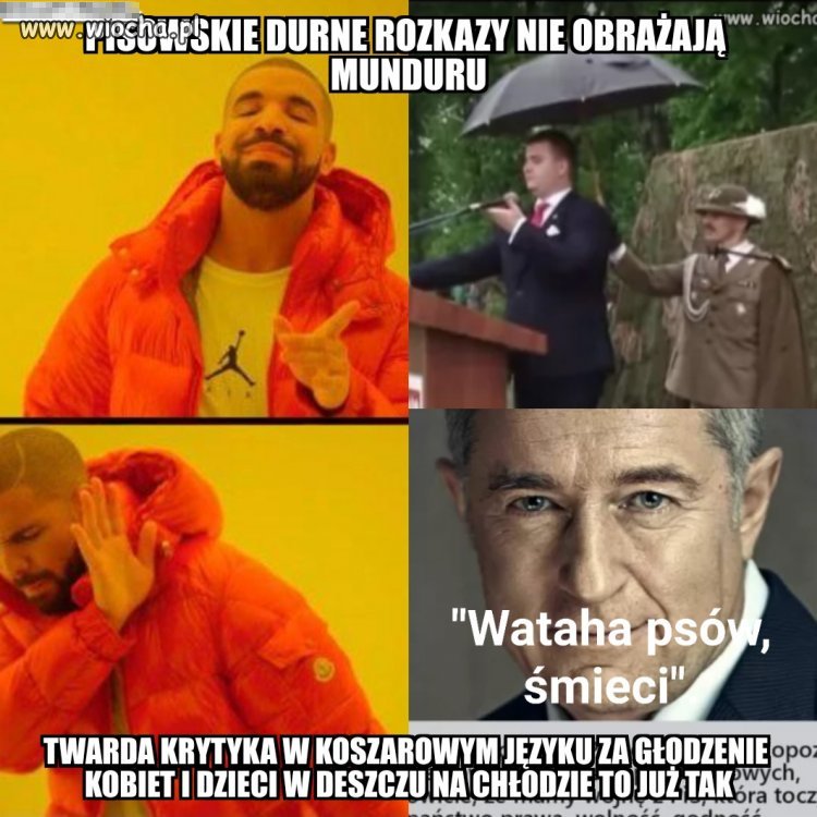 Ponizać się jako oficer WP z pełną twarzą to można